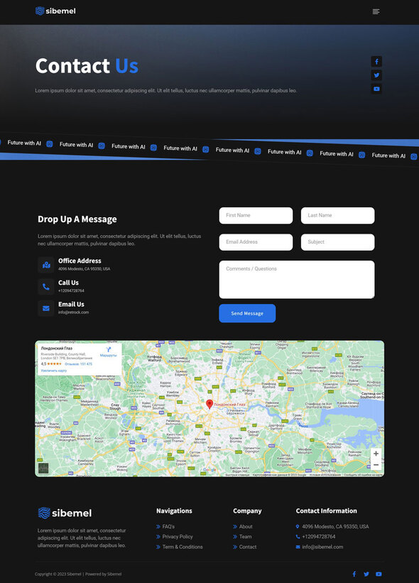 Sibemel - Artificial Intelligence & Technology Services Elementor Template Kit listing image