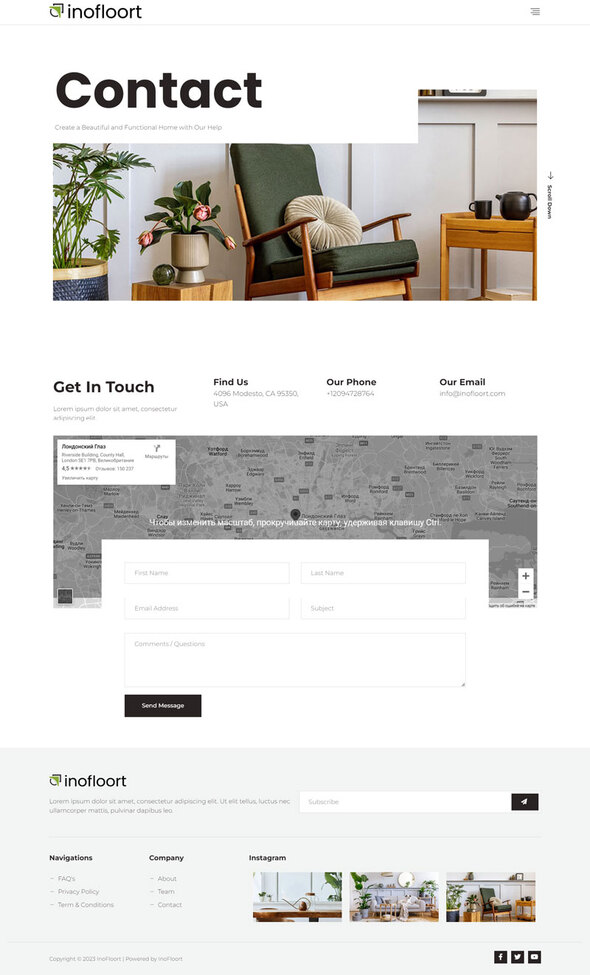 Inofloort - Interior Design Service Elementor Template Kit