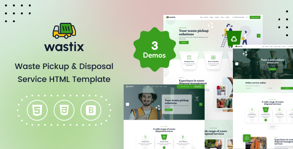 Preview image for Wastix - Waste Disposal Services HTML Template