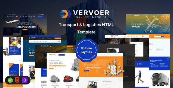 Preview image for Vervoer - Logistics & Transportation HTML Template