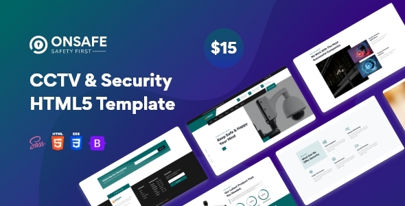Product preview supplied for Onsafe – CCTV & Security Services Bootstrap 5 Template