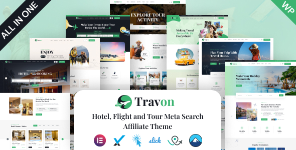 Product preview supplied for Travon - Travel and Tours Meta Search Affiliate WordPress  Theme
