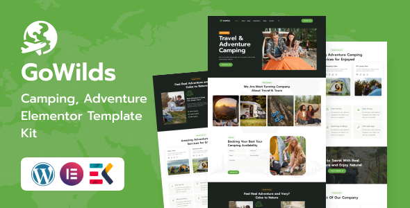 Product preview supplied for Gowilds - Travel & Tour Booking Elementor Template Kit