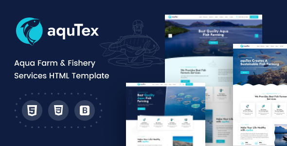 Preview image for Aqutex - Aqua Farm & Fishery Services HTML Template
