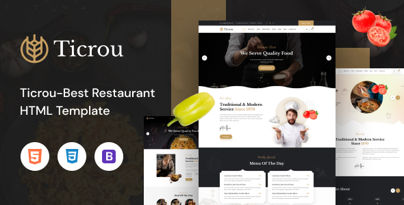 Ticrou - Restaurant HTML Template