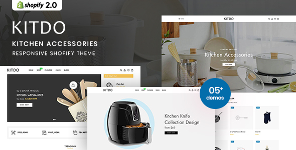 Product preview supplied for Kitdo - Kitchen Accessories Responsive Shopify Theme