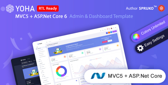 Yoha - Dotnet Core Admin Dashboard Template