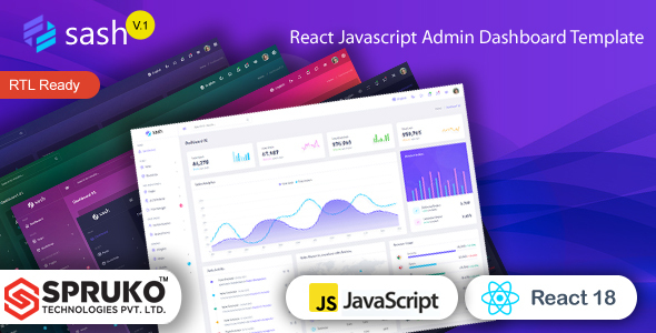 Sash – ReactJs Admin & Dashboard Template product preview