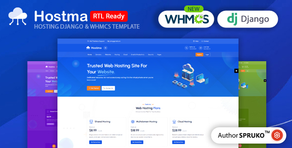 Hostma – Hosting Django & WHMCS Template
