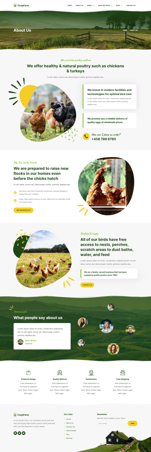 CoopFarm - Poultry Farm Elementor Pro Template Kit
