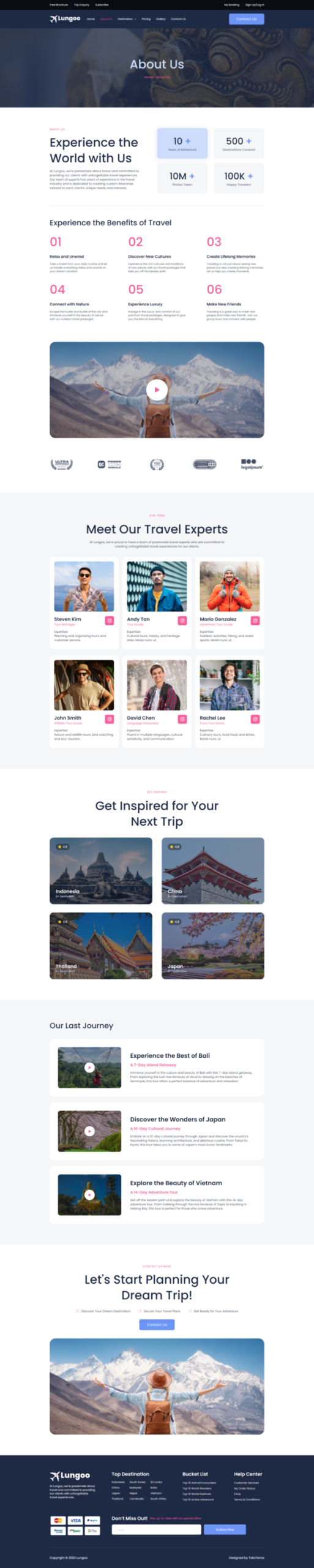 Preview image for Lungoo - Travel Business Elementor Template Kit