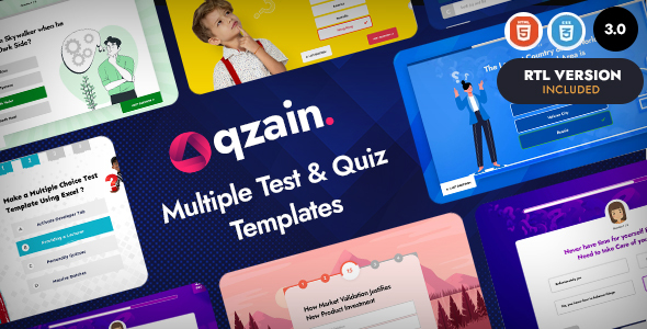 Qzain - Multiple Test & Quiz Templates