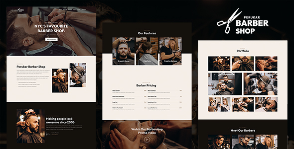 Perukar - Professional Barber Shop & Hair Salon Template