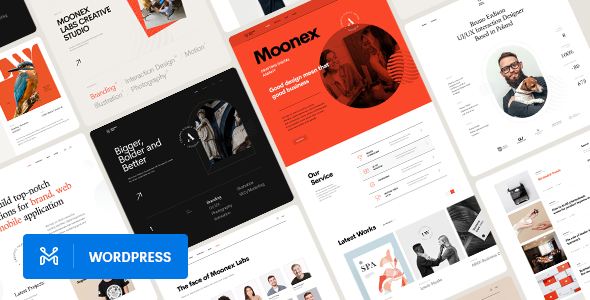 Moonex - Agency & Portfolio WordPress Theme product preview