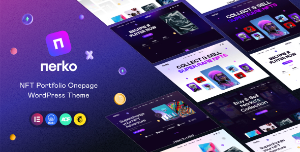 Preview image for Nerko - NFT Portfolio WordPress Theme
