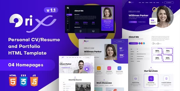 Orix - Personal CV/Resume and Portfolio HTML Template