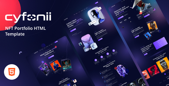 Cyfonii - NFT Portfolio HTML Template listing image