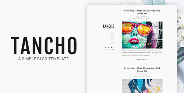 Preview image for Tancho - Simple Blog HTML Template