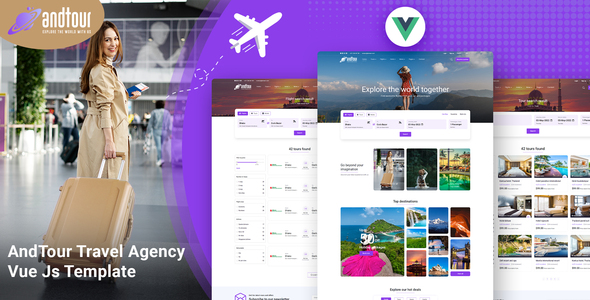AndTour - Travel Agency Vue Js Template product preview
