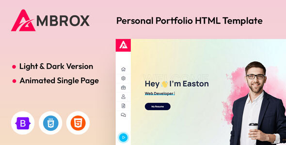 Ambrox - Portfolio & Resume HTML Template