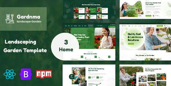 Preview image for Gardnma - Gardening and Landscaping React Template