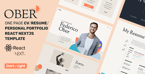 OBER - Personal Portfolio NextJS Template