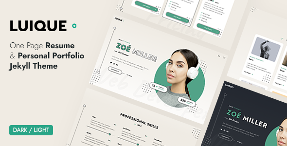 Preview image for Luique - Personal Portfolio Jekyll Theme