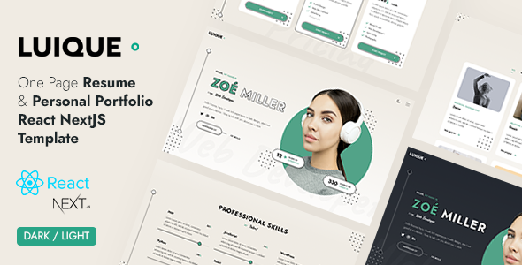 Luique - Personal Portfolio NextJS Template