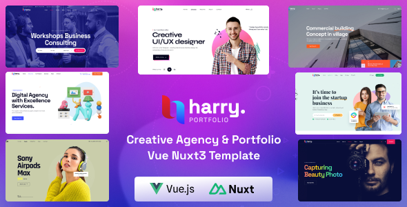 Harry - Personal Portfolio & Agency Vue Nuxt 4 Template
