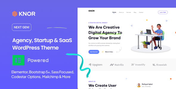 Knor - Digital Agency WordPress Theme product preview