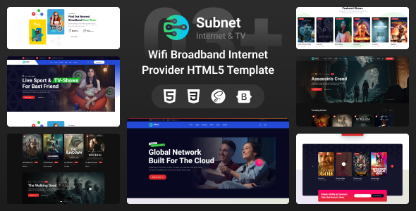 Subnet – Internet Provider, Broadband & WiFi HTML Template