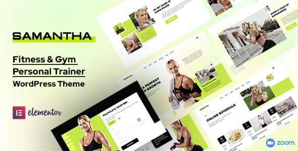 Samantha - Personal Trainer & Fitness Gym Theme