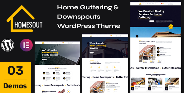 Homesout - Home Guttering, Downspouts & Handyman WordPress Theme