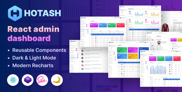 Hotash - React Admin Dashboard Template