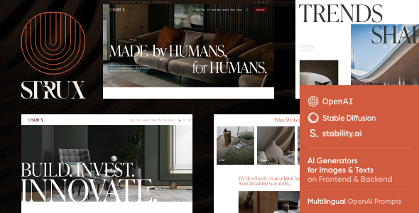Strux - Architecture & Interior and Exterior Design WordPress Theme