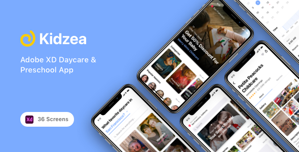 Kidzea - Adobe XD Daycare & Preschool App