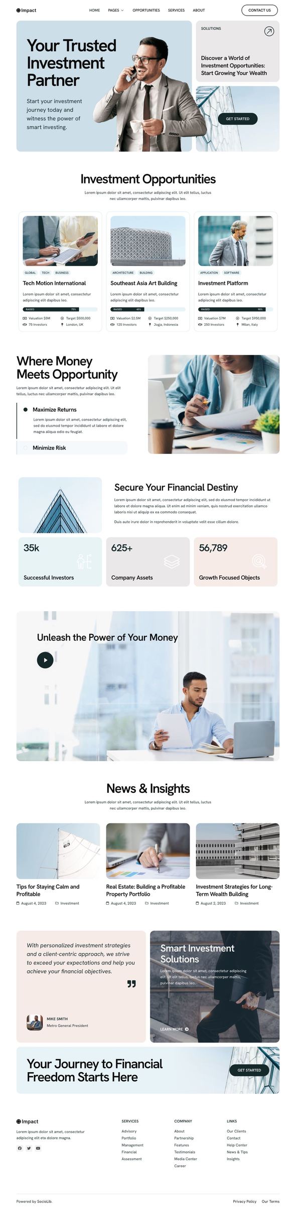 Impact - Investment & Business Opportunities Elementor Template Kit