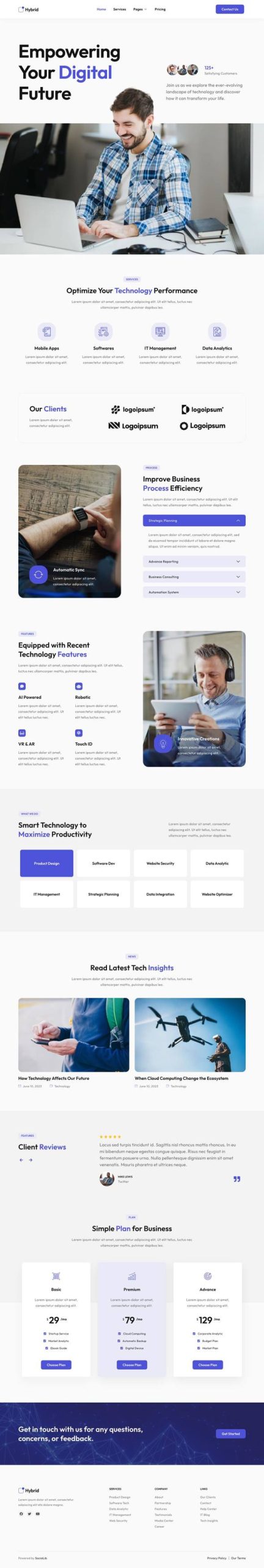 Hybrid - Technology & IT Solutions Elementor Template Kit