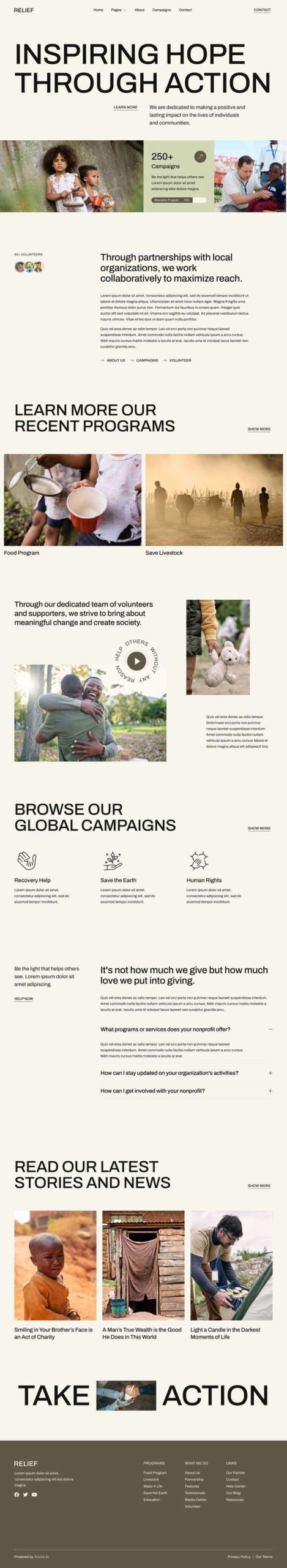 Relief - Non Profit & Charity Elementor Template Kit