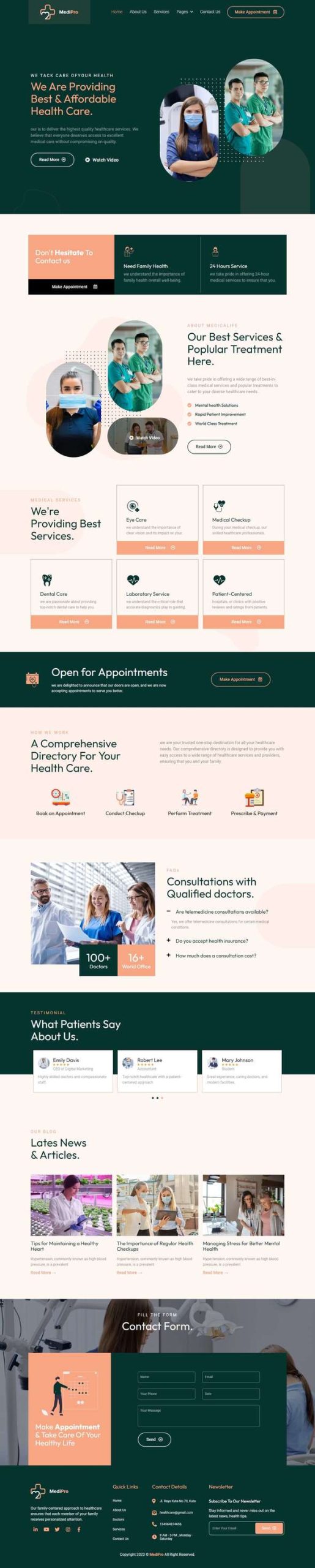 MediPro - Hospital & Doctor Elementor Pro Template Kit