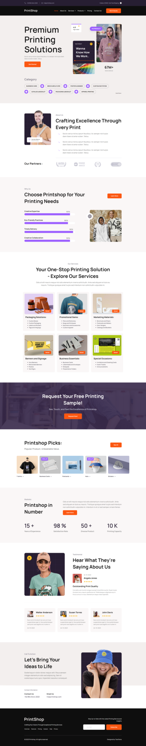 Printshop - Printing Business Elementor Template Kit