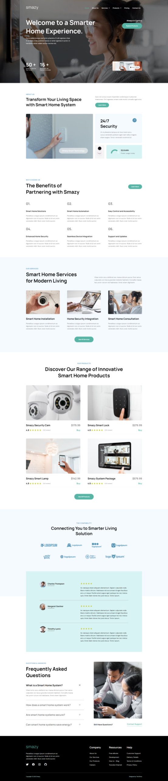 Smazy - Smart Home System Elementor Template Kits