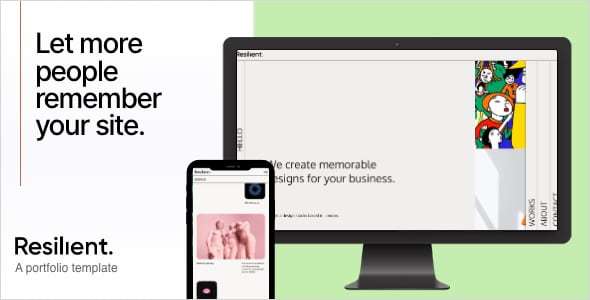 Resilient - a creative portfolio template