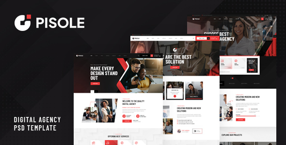 Pisole - Digital Agency PSD Template
