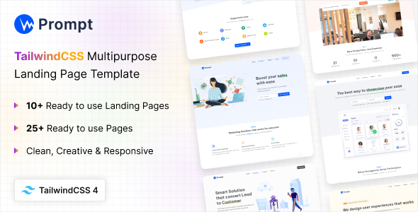 Prompt - Tailwind CSS Multipurpose Landing Template