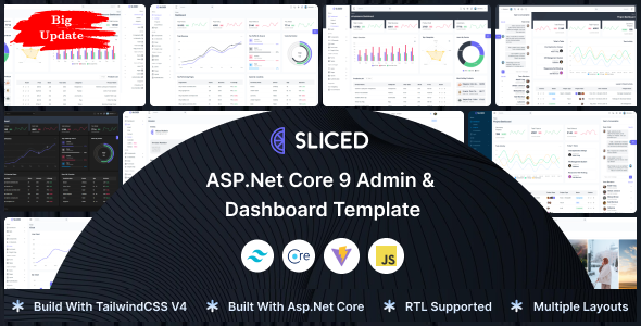 Sliced - ASP.Net Core 9 Tailwind CSS Admin & Dashboard Template