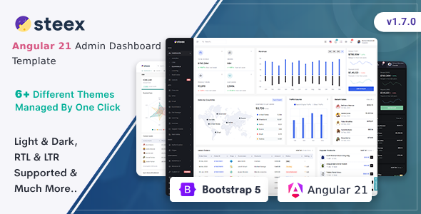 Steex - Angular 21 Admin & Dashboard Template