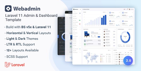 Webadmin - Laravel Admin & Dashboard Template
