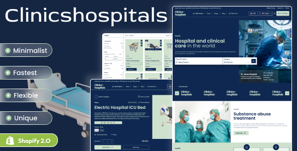 Clinics Hospitals - Doctor & Medical Shopify 2.0 Theme