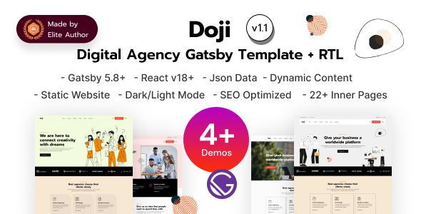 Doji - Gatsby React Technology Startup Template